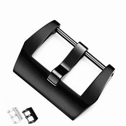 brush crazy UK - Fashion Watch Accessories Replacement Panerai Stainless Steel Pin Buckle Crazy Horse Belt Black Brushed Steel Buckle 18 20 22 24 2222W