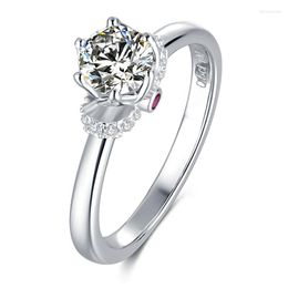 Cluster Anneaux Silver Princess Cut 0,5 5 mm Ring Moisanite Ring Diamond D Couleur brillant Sparkling True Love Coronation Ringscluster