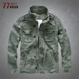 Men's Jackets Men's Camouflage Military Denim Jackets Casual Cotton Comforta 220823