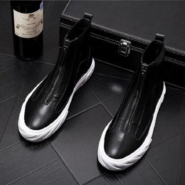 Spring/Autumn Newest Men Casual Boots Sneakers High Tops Height Shoes Martin Ankle Boots