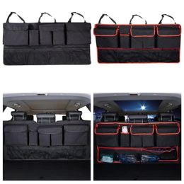 Car Organizer Backseat Hanging Trunk Bag With Mesh Pouches Multi Pockets Portable Large Capacity Fits For Garage SUV Auto Truck