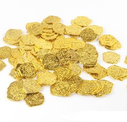 Pirate Coins Embossed Halloween Party Favour Treasure Chest Chips for Board Games Tokens Toys Cosplay Props Gold Silver Brown