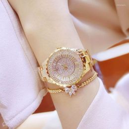 Wristwatches Woman Watch Dress Match Decorative Diamond Stone Ladies With Thin Steel Watchband FA0280L
