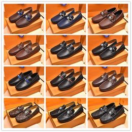 A1 Italian Genuine Leather Shoes Men Loafers Casual Dress Shoes Luxury Brands Soft Man Moccasins Comfy Slip On Flats Boat Shoe Size US 6.5-12