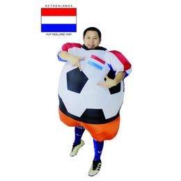 Costume da bambola mascotte Costume gonfiabile Paesi Bassi Costume da squadra nazionale olandese Pallone da calcio Pallone gonfiabile Calcio Baby Coppa del mondo carnevale per