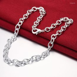 Chains Factory Direct 100% 925 Sterling Silver Necklace For Woman Men Fashion Charm 18 Inches Chain Luxury Jewelry Party Wdding Gift