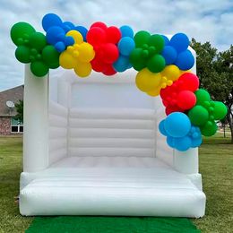 wholesale Commercial Adults Kids Inflatable White Bounce House Square Wedding Bouncy Castle Bouncer Jumping Pvc Jumper With Fast Delivery