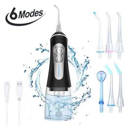 Oral Irrigator Dental Water Flosser 320ML Big Capacity Cordless Portable teeth cleaner Home Professional water jet 220518