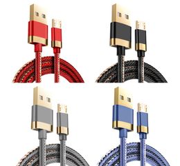 Cowboy Braided cables Gold-plated Plug Fast Charge Data Cable Micro USB Type C Cables Charger Wire Cellphone Cord