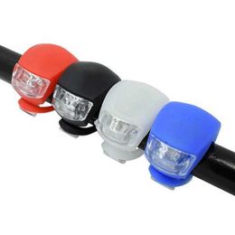 5th Cycling Lamp Silicone Bike Bicycle Cycling Head Front Rear Wheel LED Flash Warning Lamps Waterproof Lights