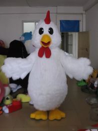 Big cock Mascot Costumes Animated theme white chicken Cospaly Cartoon mascot Character Halloween Carnival party Costume