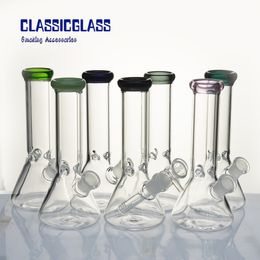 Glass Bong 8 Inch Water Pipe Hookahs With 3inch Downstem & Bowl Thick Bongs Female Joint 18MM Bubbler