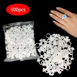 500pcs Disposable Microblading Pigment Glue Rings Tattoo Ink Holder S M L Eyebrow Makeup Accessories Eyelash Extension Glue Cups229r