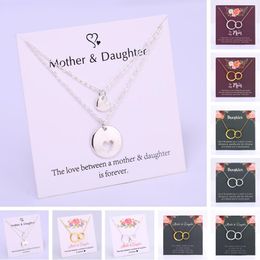 Pendant Necklaces SET-Mother Daughter Mom Heart Chain Couple Lover Mother's Day Sister Friends Jewellery Christmas GiftPendant