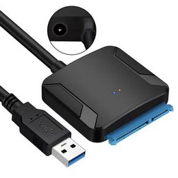 USB 3.0 till SATA -adapterkabelomvandlare för 2,5 3,5 tum SSD/HDD Support High Speed ​​Data Transmission Extern hårddisk Konverterare