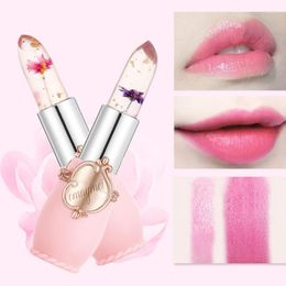 Lip Gloss Moisturizer Transparent Jelly Flower Lipstick Temperature Color Change Waterproof Makeup Cosmetic ToolLipLip Wish22