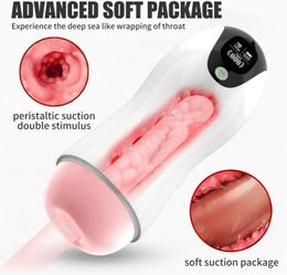 Male Masturbator Automastic With Vibration Adult Toy Masturbation Cup Vacuum Realistic Textured Vagina Stroker sexy Toys For Men