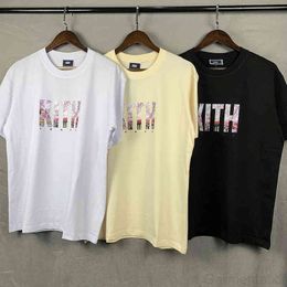 Kith Mens T-shirts Kitt Couple Short Sleeved T-shirt Fashion Brand Summer Design Sense Niche Trend Wear Ty5g