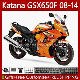 Bodys For SUZUKI KATANA GSXF 650 GSX-650F GSX 650F Bodywork 120No.34 GSXF650 GSX650F 08 09 10 11 12 13 14 GLoss orange GSXF-650 2008 2009 2010 2011 2012 2013 2014 Fairing