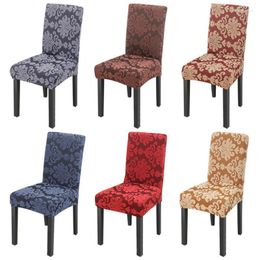 Chair Covers Jacquard Elastic Cover Luxury Removable Slipcover Anti-dirty Dining Seat Protector For Home Restaurant El Office