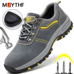 2022 Indestructible Male Shoes Adult Safety Shoes Steel Toe Cap work Shoes Sneakers Anti-puncture Industrial Hiking