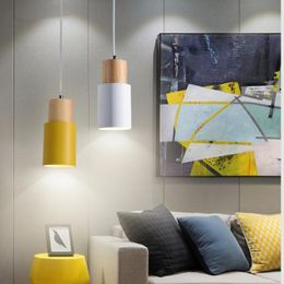 Pendant Lamps Designer Nordic Simple Wood Lights Led Hang Lamp Aluminum Fixture Kitchen Island Bar El Home Decor ChandeliersPendant