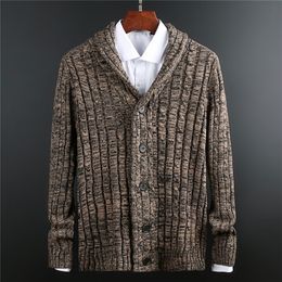 Fashion Brand Sweaters Men Cardigan Thick Slim Fit Jumpers Knitwear Top Grade Winter Korean Style Casual Mens Clothes 201221