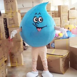 Performance Raindrop Water Drop Mascot Costumes Halloween Fancy Party Dress Cartoon Character Carnival Xmas Easter Advertising Birthday Party Costume Outfit