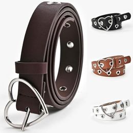 Belts Leather Hollow Buckle Belt Heart Shaped Dresses Punk Waistband Waist Jeans Coat Decorative Women T8DEBelts