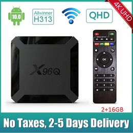 X96Q android 10.0 office france box code culture box ce soir arabic QHD xtream 4K S905W Quad Core 2G 16G 2.4G Wifi leadcool