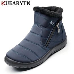 Plus size 3543 winter new snow boots female tube thick plush waterproof cotton boots side zipper women boots Y200114