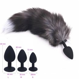 Silicone Anal Plug Sexy Tail Tail Butt Plug Anal Sex Toys for Adults Erotic Animal Tail Cosplay Accessorie Prostate Massager 220712