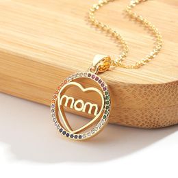 Pendant Necklaces Bohemian Style Women's Jewellery Heart MOM Diamond Mother's Day Gift Party NecklacePendant NecklacesPendant