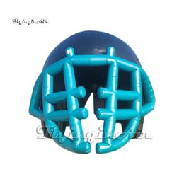 Football Team Entrance Inflatable Tunnel Run Through Mascot Passageway Air Blow Up Helmet Sports Tunnel For Match Event