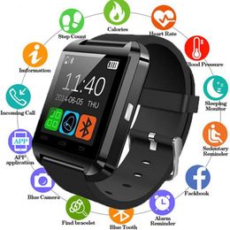 u8 android smartwatch Canada - New Stylish U8 Bluetooth Smart Watch For iPhone IOS Android Watches Wear Clock Wearable Device Smartwatch PK Easy to Wear266J