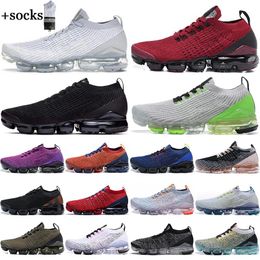 with free socks Fly White Knit 3.0 Mesh mens running shoes Pure Platinum Triple Black Throwback Future Beach Vast Grey Crimson USA men women trainers sports sneakers