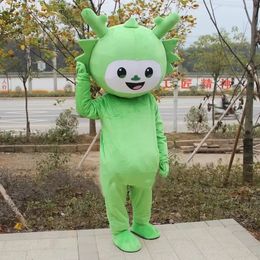 2022 Adult Size Green Dinosaur Mascot Costumes Halloween Fancy Party Dress Cartoon Character Carnival Xmas Easter Advertising Birthday Party Costume Outfit