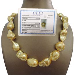 Chains 100% FRESHWATER Baroque PEARL NECKLACE-good Quality-925 SILVER HOOK In Gold Plating