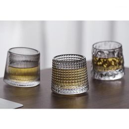 Drinking Wine Cup Tumbler Bottom Bar Glasses Whiskey Glass Rotate Top Belly Cocktail