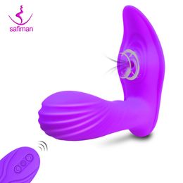 Heatable Wearable Vibrator sexy Toys for Women Adult G Spot Clitoris Sucker Stimulator Wireless Remote Control Panties