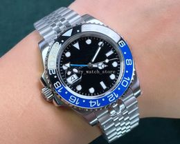 6 colors left-handed gmt watches 40mm 126720 Green black circle Mechanical Automatic Sapphire mens Luminous Wristwatches