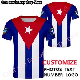 CUBA t shirt diy free custom made name number t nation flags spanish country Men T hip hop Harajuku Gothic220620gx