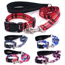 Dog Collars & Leashes Customised Pet Collar And Leash With Reflective Handle Custom LogoDog