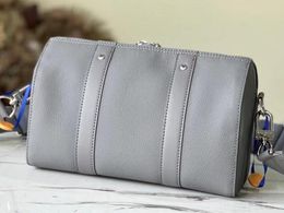 Realfine Bags 5A M59328 27cm City Keepall Cowhide Leather Handbag Shoulder Purses For Women with Dust bag+Box