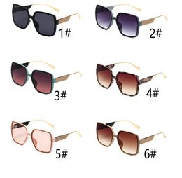 summer man metal frame fashion sunglasses woman outdoor driving glass Letters glasses silver black Fashion street shots vintage sunglass 6colors