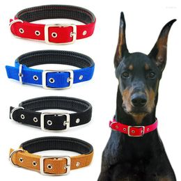 Dog Collars & Leashes Collar Nylon Padded Reflective Pet Adjustable Outdoor Comfortable Necklace For Large Dogs Pitbull Collier ChienDog