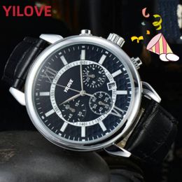 Top Model Fashion Japan Quartz Movement Watch 42mm 316L Stainless Steel Case Clock Genuine Leather Strap Waterproof Business Gift Luminous Layer Wristwatches