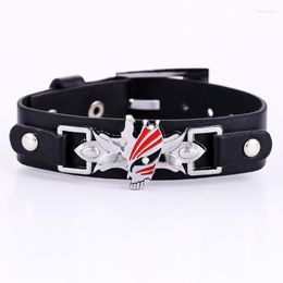 Charm Bracelets BLEACH Kurosaki Ichigo Bracelet For Men Leather Rope Chain Homme Punk Bangles Women Jewelry Pulseras Mujer Lars22