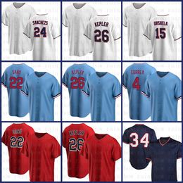 Twins Max Kepler Baseball Jersey Gary Sanchez Miguel Sano Carlos Correa Harmon Killebrew Francis Peguero Luis Arraez Sonny Gray Byron Buxton Jorge Polanco Puckett