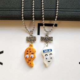 Pendant Necklaces The Friend Necklace Gift Jewelry Fashion Biscuits Milk Cup Men Girls Friends BFF GiftPendant